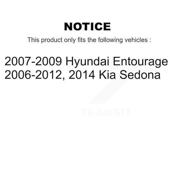 Front Hub Bearing Lower Ball Joint And Sway Bar Link Kit For Kia Sedona Hyundai Entourage